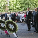 22 July:  The King and Queen attend a wreath-laying ceremony in the Government Quarter, in memory of the terrorist attack 22 July 2011. (Photo: Berit Roald, NTB Scanpix) 
